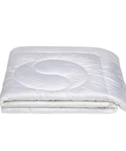 Brun De Vian-Tiran Couette En Soie Tempéré Blanc 200x200 Cm