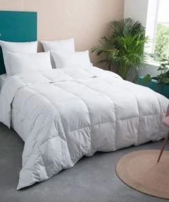 WAKE ME GREEN Couette LÉGÈRE 70% Duvet - Coton 200x200 Cm -Boutique Maisons du Monde couette legere 70 duvet coton 200x200 cm 1