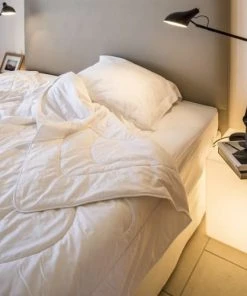 Brun De Vian-Tiran Couette Légère Ete Naturel En Laine Léger Blanc 140x200 Cm -Boutique Maisons du Monde couette legere ete naturel en laine leger blanc 140x200 cm 2