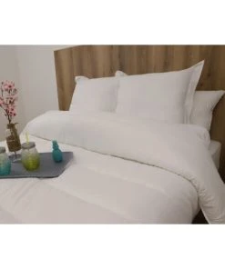 Linandelle Couette Synthétique Légère été En Polyester Blanc 240x260 Cm -Boutique Maisons du Monde couette synthetique legere ete en polyester blanc 240x260 cm 2