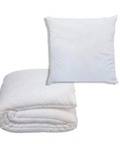 Idliterie Couette Tempérée 140x200 Oreiller 100% Polyester 60x60 Pour Lit 90x190