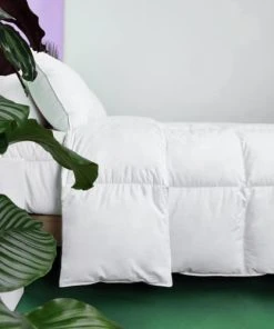 WAKE ME GREEN Couette TEMPEREE 40% Duvet - Coton 220x240 Cm -Boutique Maisons du Monde couette temperee 40 duvet coton 220x240 cm 2