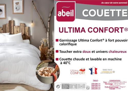 Abeil Couette Très Chaude 240 X 260 Cm Polyester Blanc 6 Abeil Couette Très Chaude 240 X 260 Cm Polyester Blanc – Image 4