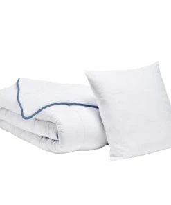 BLEU CALIN Ensemble Couette Tempérée 140x200cm + 1 Oreiller 60x60cm