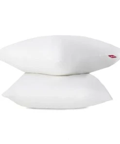 Abeil Lot De 2 Oreillers 60 X 60 Cm Polyester Moelleux Blanc