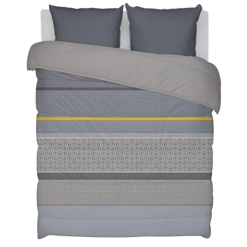 BLEU CALIN Lot De 2 Oreillers Moelleux Déco Gris 60x60cm 4 BLEU CALIN Lot De 2 Oreillers Moelleux Déco Gris 60x60cm – Image 2