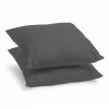 BLEU CALIN Lot De 2 Oreillers Moelleux Déco Gris 60x60cm -Boutique Maisons du Monde lot de 2 oreillers moelleux deco gris 60x60cm