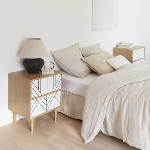 Alice's Garden Lot De 2 Tables De Chevet Décor Et Bois Blanc 5 Alice's Garden Lot De 2 Tables De Chevet Décor Et Bois Blanc – Image 3