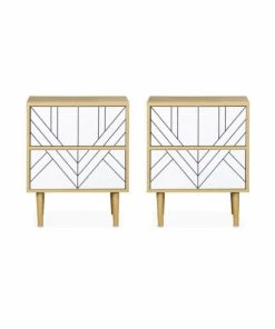 Alice's Garden Lot De 2 Tables De Chevet Décor Et Bois Blanc 11 Alice's Garden Lot De 2 Tables De Chevet Décor Et Bois Blanc -Boutique Maisons du Monde lot de 2 tables de chevet decor et bois blanc 3