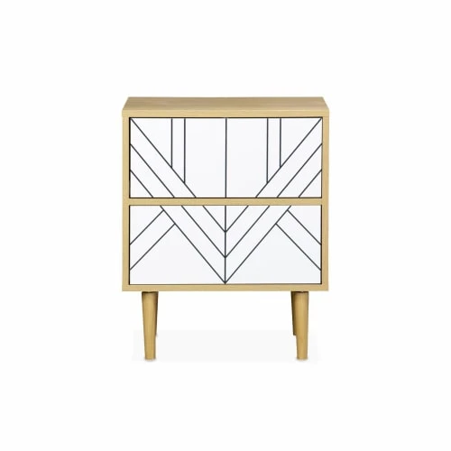 Alice's Garden Lot De 2 Tables De Chevet Décor Et Bois Blanc 7 Alice's Garden Lot De 2 Tables De Chevet Décor Et Bois Blanc – Image 5