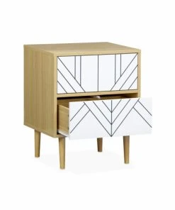 Alice's Garden Lot De 2 Tables De Chevet Décor Et Bois Blanc 13 Alice's Garden Lot De 2 Tables De Chevet Décor Et Bois Blanc -Boutique Maisons du Monde lot de 2 tables de chevet decor et bois blanc 5