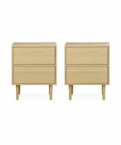 Alice's Garden Lot De 2 Tables De Chevet Décor Et Bois Naturel -Boutique Maisons du Monde lot de 2 tables de chevet decor et bois naturel 4
