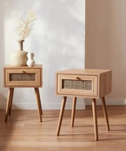 Alice's Garden Lot De 2 Tables De Chevet Effet Bois Et Cannage, 1 Tiroir 10 Alice's Garden Lot De 2 Tables De Chevet Effet Bois Et Cannage, 1 Tiroir -Boutique Maisons du Monde lot de 2 tables de chevet effet bois et cannage 1 tiroir 2