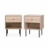 Alice's Garden Lot De 2 Tables De Chevet Effet Bois Rainuré -Boutique Maisons du Monde lot de 2 tables de chevet effet bois rainure
