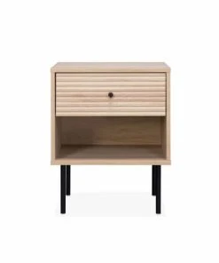 Alice's Garden Lot De 2 Tables De Chevet Effet Bois Rainuré -Boutique Maisons du Monde lot de 2 tables de chevet effet bois rainure 4