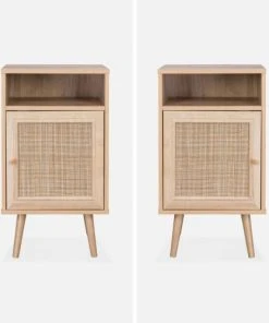 Alice's Garden Lot De 2 Tables De Chevet En Cannage, Naturel -Boutique Maisons du Monde lot de 2 tables de chevet en cannage naturel 5