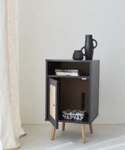Alice's Garden Lot De 2 Tables De Chevet En Cannage Noir -Boutique Maisons du Monde lot de 2 tables de chevet en cannage noir 3