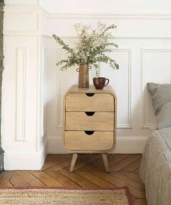 Casatera Lot De 2 Tables De Chevet Manguier Bois Clair -Boutique Maisons du Monde lot de 2 tables de chevet manguier bois clair 7