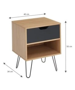 Baita Lot De 2 Tables De Chevet Noir Et Effet Chêne 1 Tiroir 11 Baita Lot De 2 Tables De Chevet Noir Et Effet Chêne 1 Tiroir -Boutique Maisons du Monde lot de 2 tables de chevet noir et effet chene 1 tiroir 4