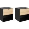 CONCEPT USINE Lot De 2 Tables De Chevet Suspendues Noires -Boutique Maisons du Monde lot de 2 tables de chevet suspendues noires