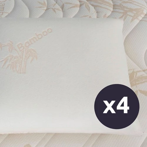 Bellecour Lot De 4 Oreillers 60x60 Mémoire De Forme 4 Bellecour Lot De 4 Oreillers 60x60 Mémoire De Forme – Image 2