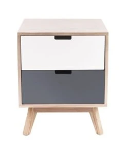 PRESENT TIME Meuble De Chevet à 2 Tiroirs H51cm -Boutique Maisons du Monde meuble de chevet a 2 tiroirs h51cm 3