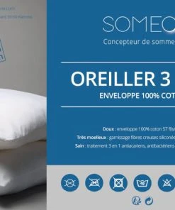Someo Oreiller Anti-acariens 3 En 1 -Boutique Maisons du Monde oreiller anti acariens 3 en 1 2