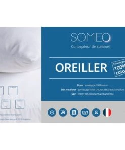 Someo Oreiller Confort Enveloppe Coton 50x70 8 Someo Oreiller Confort Enveloppe Coton 50x70 -Boutique Maisons du Monde oreiller confort enveloppe coton 50x70 3