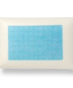 BLEU CALIN Oreiller Confort Ergonomique Textile Gel Rafraichissant 56x36x12cm