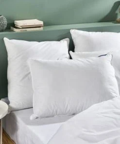 BLEU CALIN Oreiller Duvet Moelleux 60x60cm 90% DUVET DE CANARD -Boutique Maisons du Monde oreiller duvet moelleux 60x60cm 90 duvet de canard 2