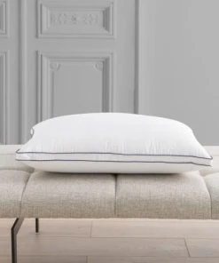 Drouault Oreiller TRIANON - 50% Duvet De Canard Blanc - Medium 65x65 Cm -Boutique Maisons du Monde oreiller trianon 50 duvet de canard blanc medium 65x65 cm 2