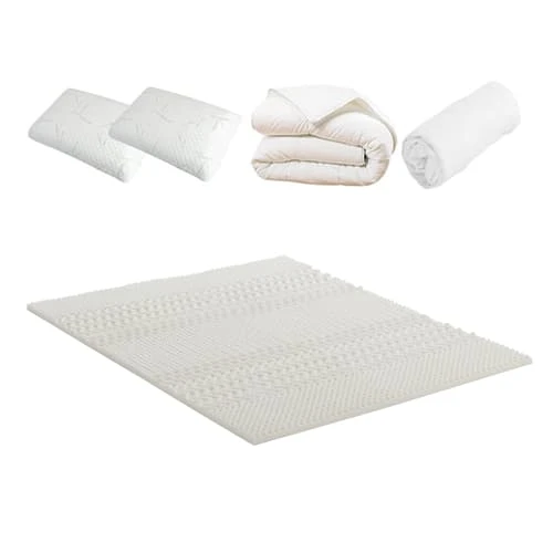 Olympe Pack Surmatelas + Protège Matelas + Couette + Oreiller 180x200 3 Olympe Pack Surmatelas + Protège Matelas + Couette + Oreiller 180x200