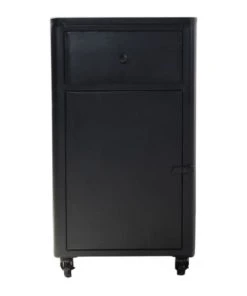 Decoclico Factory Petit Buffet En Métal 1 Porte 1 Tiroir Noir