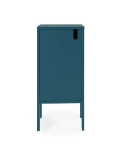 Tenzo Petit Meuble De Rangement En Bois H89cm Bleu Canard