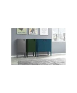 Tenzo Petit Meuble De Rangement En Bois H89cm Vert Kaki -Boutique Maisons du Monde petit meuble de rangement en bois h89cm vert kaki 5