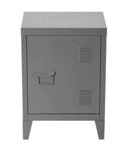URBAN MEUBLE Petit Meuble De Rangement Style Industriel Métal Gris 40*30*57cm