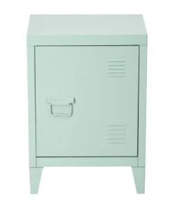 URBAN MEUBLE Petit Meuble De Rangement Style Industriel Métal Vert 40*30*57cm