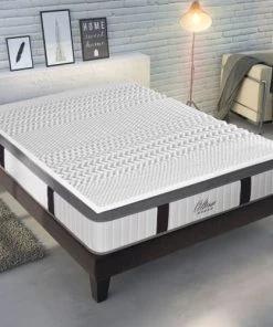 Maison Aubertin Surmatelas à Mémoire De Forme 7 Zones 160x200 -Boutique Maisons du Monde surmatelas a memoire de forme 7 zones 160x200 2