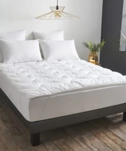 WAKE ME GREEN Surmatelas Gonflant Durable - Coton Bio 90x190 Cm