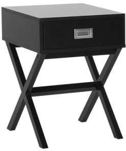 Beliani Table Basse Noire Avec Tiroir
