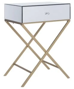 Beliani Table D'appoint Effet Miroir