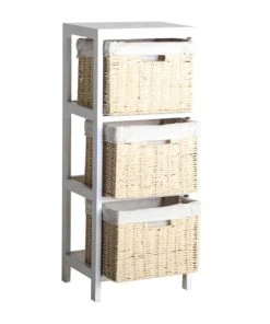 Lastdeco Table D'appoint En Bois Et Osier 36x30x76 -Boutique Maisons du Monde table d appoint en bois et osier 36x30x76 1