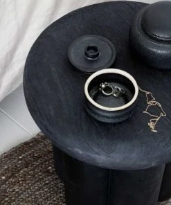 House Doctor Table D'appoint En Bois Noir -Boutique Maisons du Monde table d appoint en bois noir 3