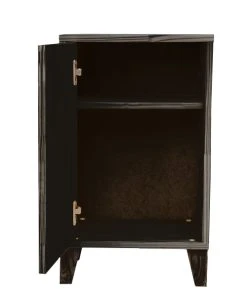 RNT By Really Nice Things Table De Bois De Pin Massif Et Imprimé Floral Sur Fond Noir Jara. -Boutique Maisons du Monde table de bois de pin massif et imprime floral sur fond noir jara 3