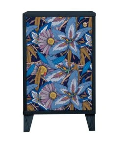 RNT By Really Nice Things Table De Bois En Pin Massif Avec Imprimé Floral Bleu Frida Garden