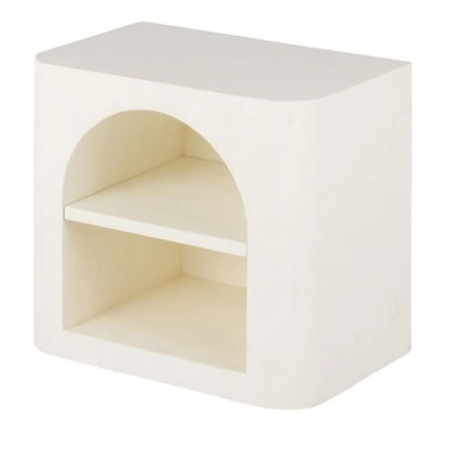 Maisons Du Monde Table De Chevet 1 Niche 1 étagère Blanc Crème 4 Maisons Du Monde Table De Chevet 1 Niche 1 étagère Blanc Crème – Image 2