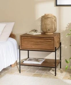 MACABANE Table De Chevet 1 Niche Bois De Teck Recyclé -Boutique Maisons du Monde table de chevet 1 niche bois de teck recycle 1