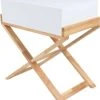 ReCollection Table De Chevet 1 Niche Couleur Blanc Et Bois Clair