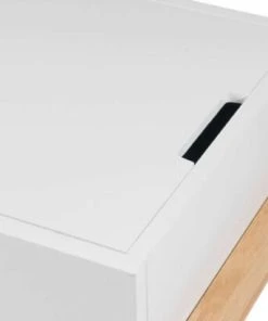 ReCollection Table De Chevet 1 Niche Couleur Blanc Et Bois Clair -Boutique Maisons du Monde table de chevet 1 niche couleur blanc et bois clair 3