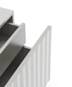 TEULAT Table De Chevet 1 Porte 2 Tiroirs En Bois Gris Clair -Boutique Maisons du Monde table de chevet 1 porte 2 tiroirs en bois gris clair 5